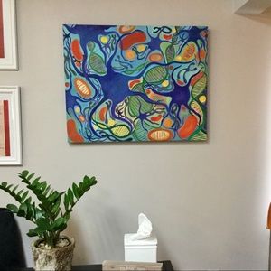 Abstract Molecular Painting - Acrylic on Canvas